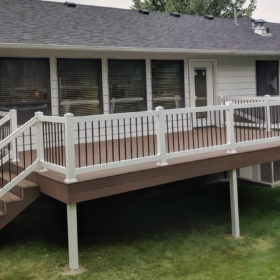 single level deck on small house.